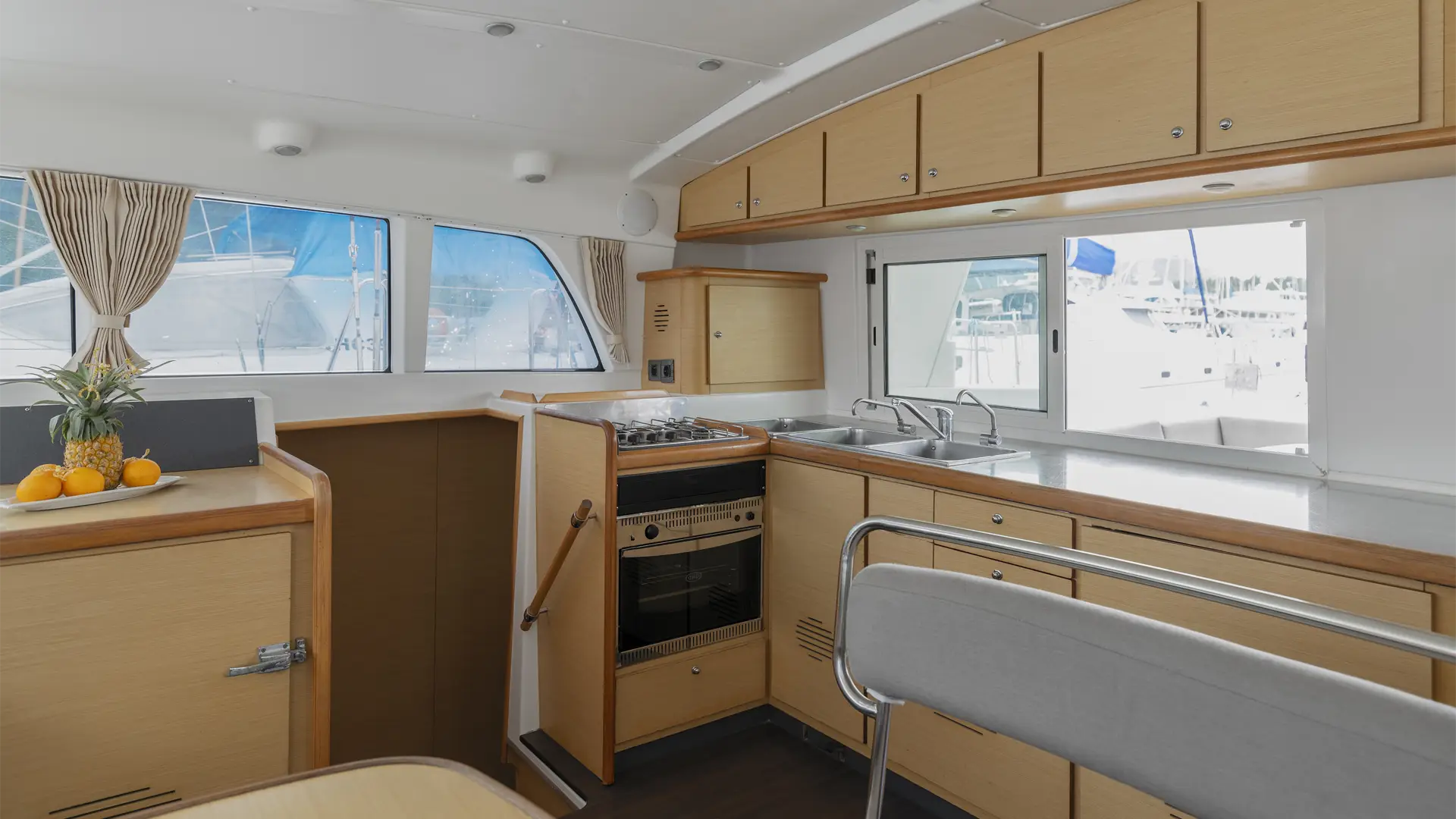 2008-lagoon-440-mystikal-for-sale-thailand-galley 2008 Lagoon 440 Mystikal For Sale in Thailand Galley